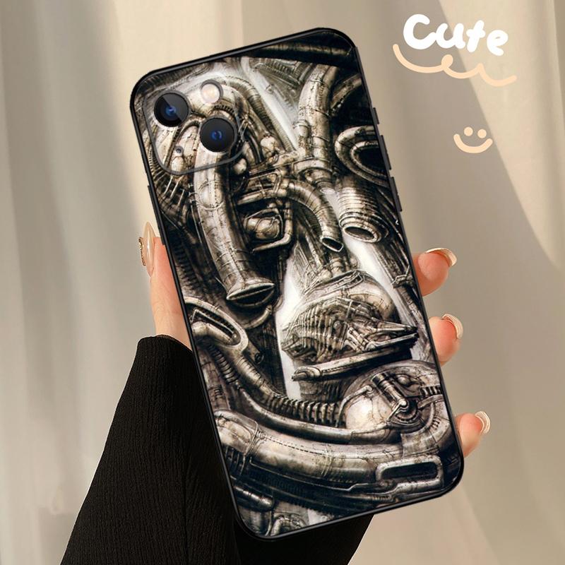 Hr Giger Li II Phone Case For Apple iPhone 16 15 14 13 12 11 17 Pro Max Mini 17 Air 16e 16 Plus Back Cover