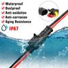 Waterproof 2 Pin Wire Connectors - Automotive Connector Kit for Car Truck Motorcycle Marine Boat Quick Connect Replacement