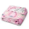 Rosa Erdbeer-Decke Camping Flanell-Kuscheldecke Für Schlafzimmer Super Warm Benutzerdefinierte Qualität Tagesdecke Geburtstagsgeschenk