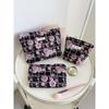 Large Capacity Travel Makeup Bag Vintage Cosmetic Pouch Portable Toiletry Organizer for Women Minimalist Clutch for Skincare Storage