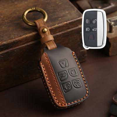 Autosleutelhoes Leer Cover Shell voor Land Rover Range Rover Sport Evoque Freelander Velar Discovery 4 Jaguar XE XJ XF Gitaar