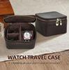 Retro Cowhide Leather Watch Box: Multi-Compartment and Portable Wristwatch Storage