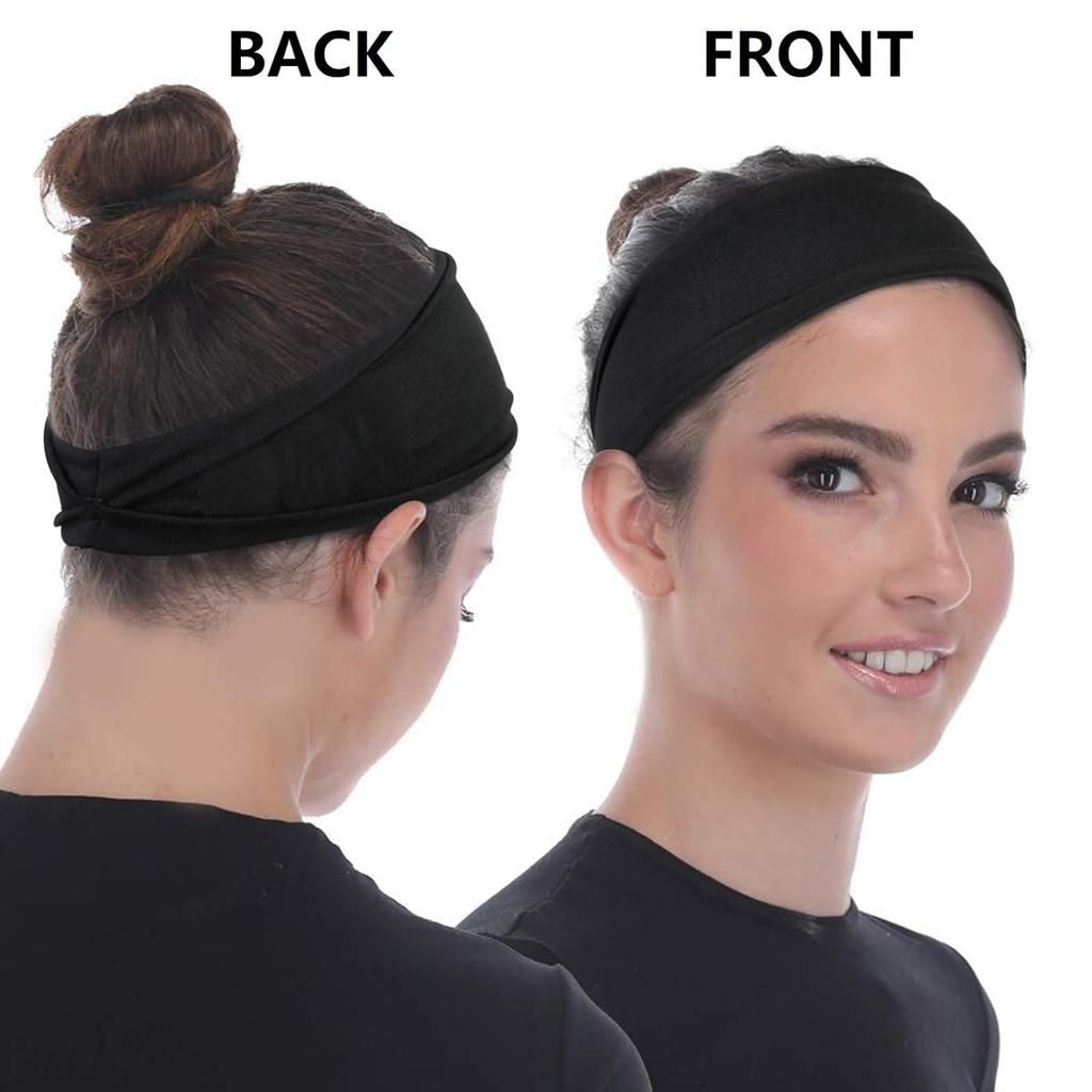 Headbands for Women Non Slip Sweat Hairbands Elastic Soft Stretchy Head Bands Sports Workout Yoga Outdoor Running Travel Headwrap Hair Accessories