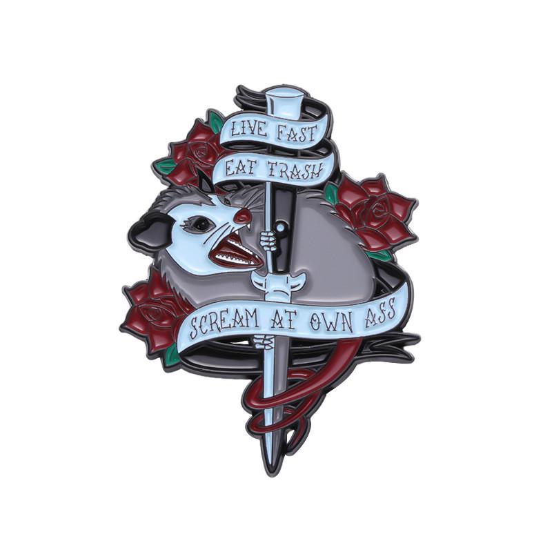 Creative Forest Hamster Brooch Unique Animal Pin Stylish Metal Badge For All Occasions