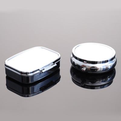 1Pc Waterproof Metal Pill Box Round Square Weekly Metal Pill Storage Box