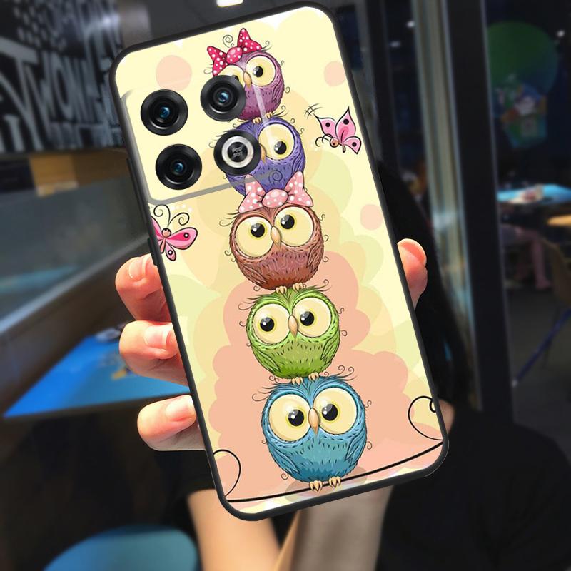 Cute Cartoon Owl Case For OnePlus 10 9 Pro 8T 9RT 10T Ace OnePlus Nord N10 N20 N100 N200 2T CE 2 Lite Cover