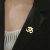 LIKGREAT OM Yoga Brooch for Women Men Stainless Steel Pin Buddhism Hindu  Supernatural Spiritual Amulet Jewelry Religion Gift