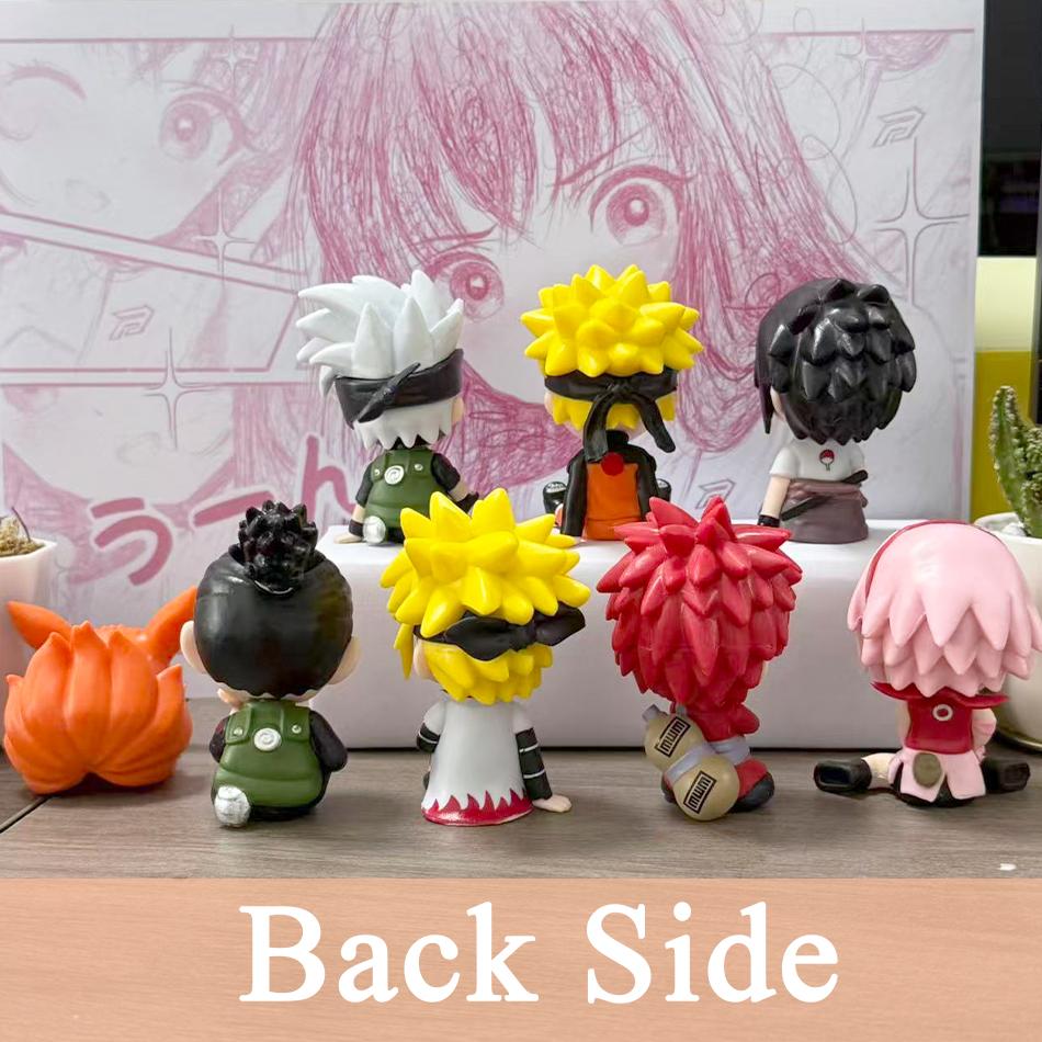 8er Set Anime Naruto Figur Kakashi Sasuke Uchiha Itachi Gaara Haruno Sakura Action Figur Q Version PVC Modell Kinderspielzeug Geschenk