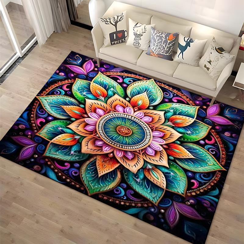 15 Size 3D Mandala Area Carpet Rug for Living Room Bedroom Home Sofa Doormat Decoration,kids Non-slip Floor Mat Gift