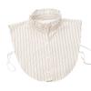 Women's Detachable False Collar Insert Elegant Striped Lapel Faux Half Shirt Blouse Collar Top for Sweater and Dresses