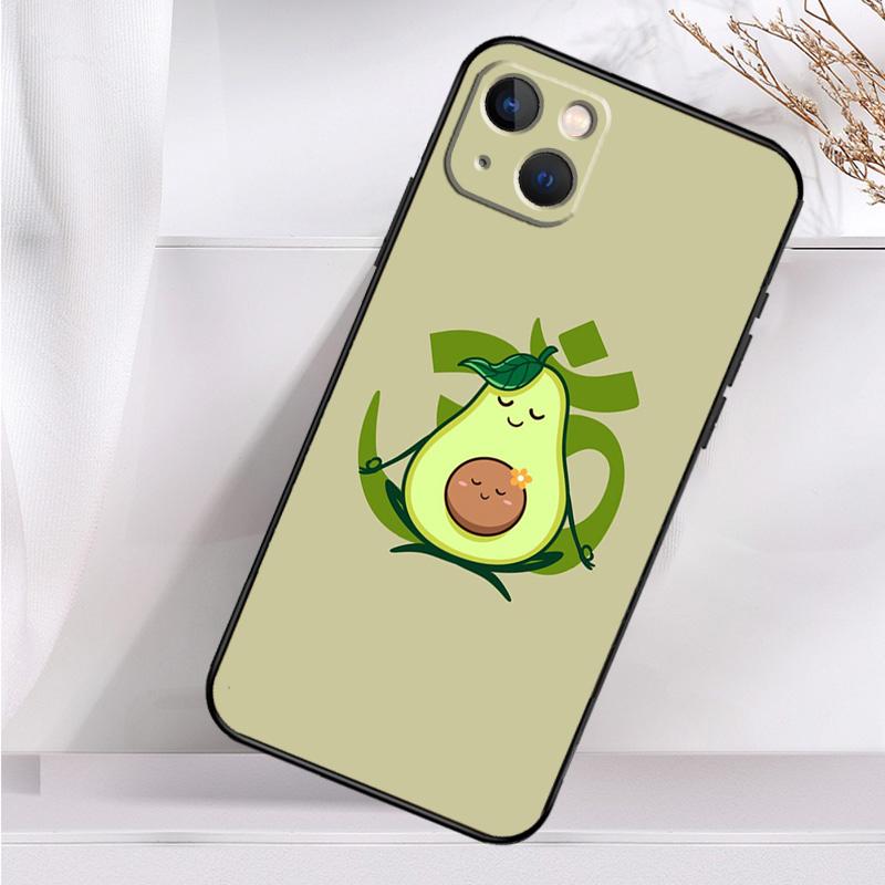 Avocado Yoga Funny Pattern Shockproof Case For iPhone 17 Pro Max 11 14 15 16 Plus 12 13 Mini 16e 17 Air Phone Cover