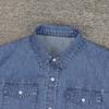 Retro Jeansowa Sukienka Maxi dla Kobiet Miękka Cienka Długa Sukienka z Guzikami Kieszeniami Krótki Rękaw Codzienna Vestidos Damska Jeansowa Sukienka