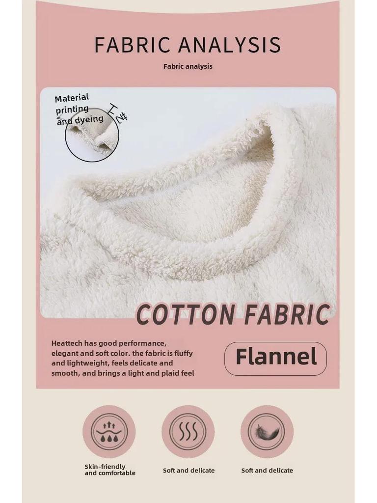 Women's & Men's Winter Flannel Pajama Set - Warm, Thick Coral Fleece, Cute Two-Piece for Home
