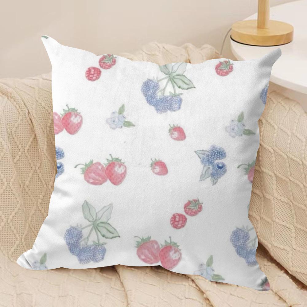 Summer Berries D-Djerf Avenue Cushion Cover Soft Plush Double-Sided Pillow Cover Cozy Sofa Cushion Case Living Room Home Gift