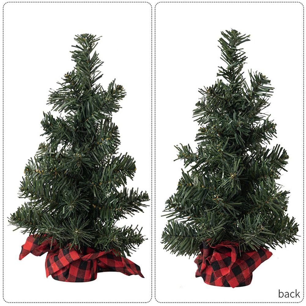 Plastic Small Christmas Tree Mini Artificial Xmas Pine Tree Christmas Tree Ornaments New Year Gift