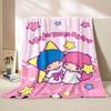 Japanese Sanrio Little Twin Stars Printed Blanket Children Adult Blanket Soft and Warm Bedding for Bed Sofa Travel Cover Blanket