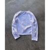 T-shirt da donna Y2K con stampa di lettere gotiche, Top casual a girocollo ampio stile vintage americano