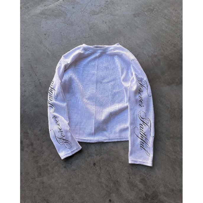T-shirt da donna Y2K con stampa di lettere gotiche, Top casual a girocollo ampio stile vintage americano