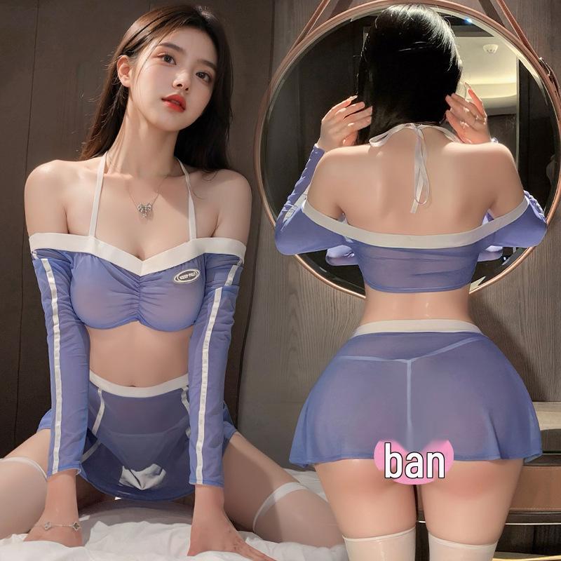 Man Yan Lingerie: РЎРµРєСЃСѓР°Р»СЊРЅР°СЏ РїСЂРѕР·СЂР°С‡РЅР°СЏ РјР°Р№РєР°-С…РѕР»С‚РµСЂ Рё РіРѕСЂСЏС‡РёР№ СЃРїРѕСЂС‚РёРІРЅС‹Р№ РєСѓРїР°Р»СЊРЅРёРє One Size
