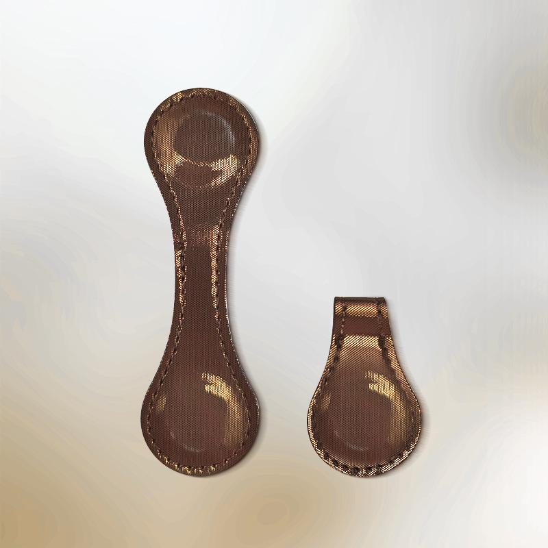 Crazy Horse Leather Double-Sided Magnetic Bookmark Clip