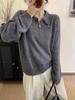 European Style High-End Women's Wool Half-Zip Sweater, 2025 Winter Lapel, Thick Knit, Autumn/Winter Loose Base Layer