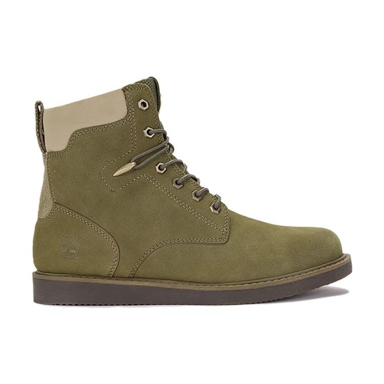 Timberland Men's Newmarket II Mid Lace-Up Boot Olive Green Nubuck A5Y19