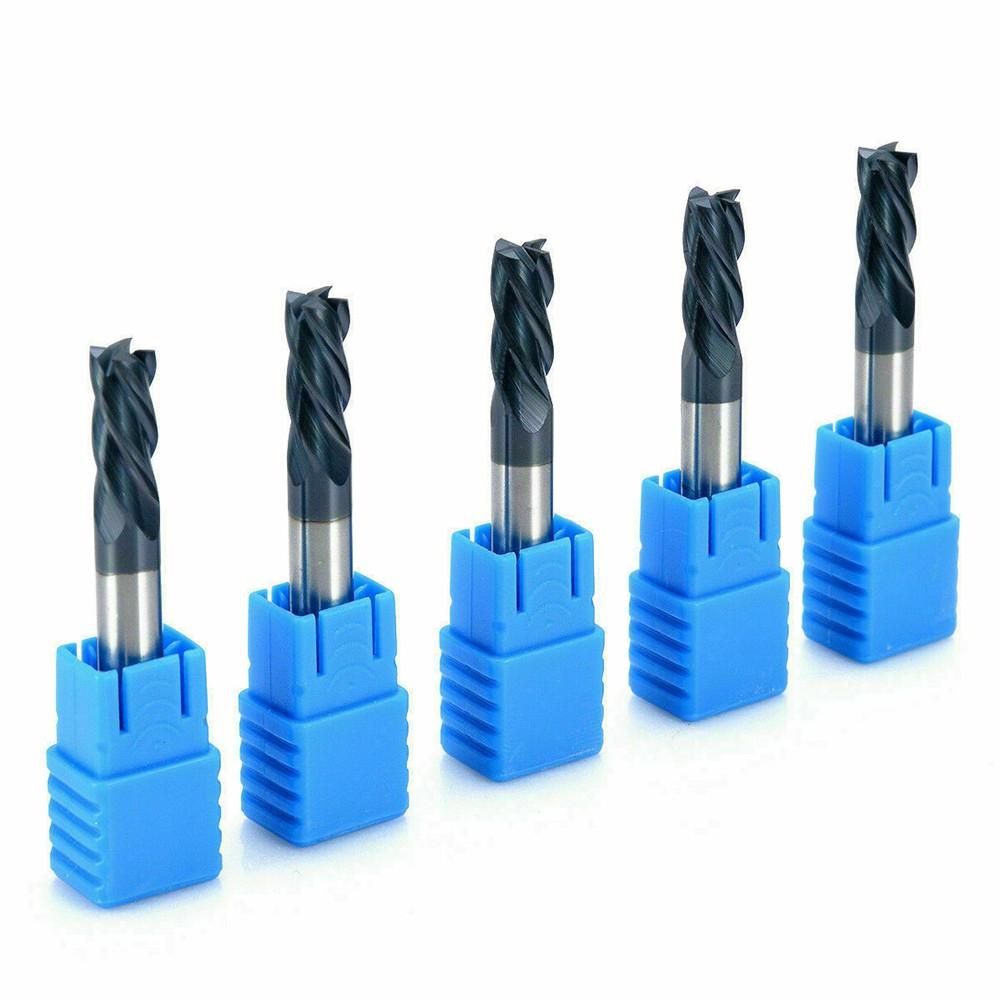 5ks HRC45 4mmx50mm 4břitá stopka Wolframový CNC karbidový frézovací nástroj