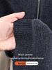 Men's Trendy Fleece Zipper Sweater - Loose, Warm, Plus Velvet, Half-High Collar Knitwear for Winter