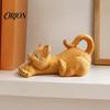 Creative Resin Crafts for Room Stretching Kitten Figurine, Cat Statue, Cute Animal Ornament, Artistic Desktop Decoration Study Compact Home