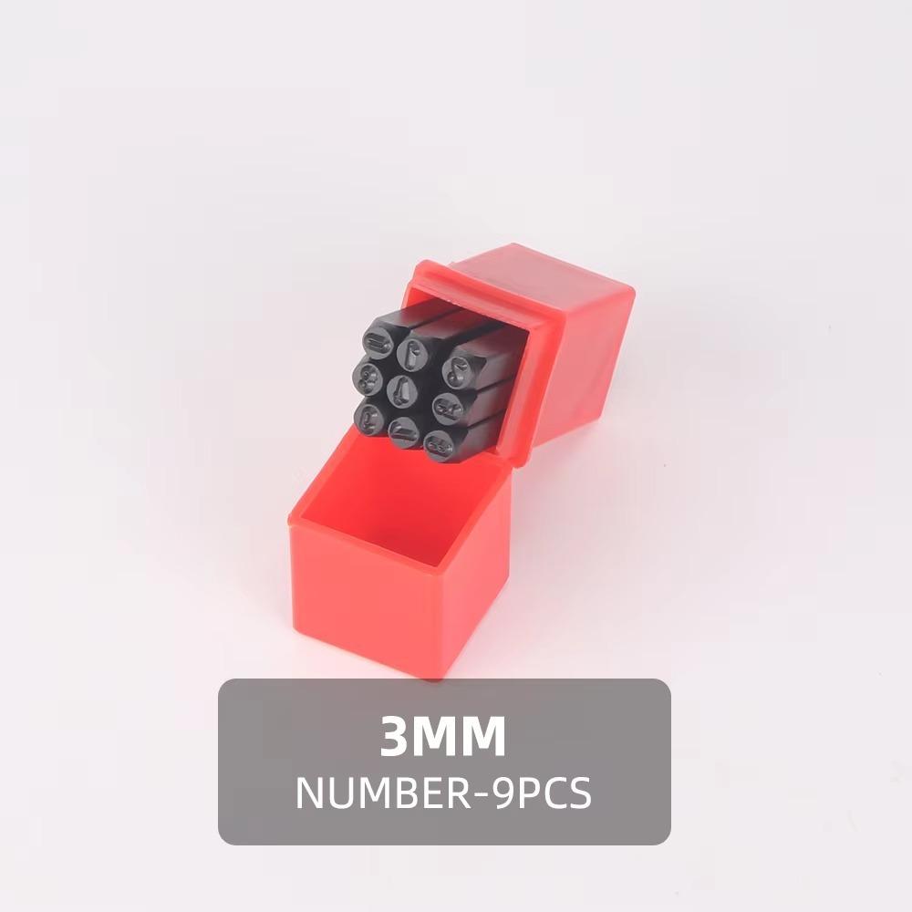 3-12.5 mm Digital Letter Stamp With Plastic Case Letter Stamp Punch Tools Leather Steel Punch