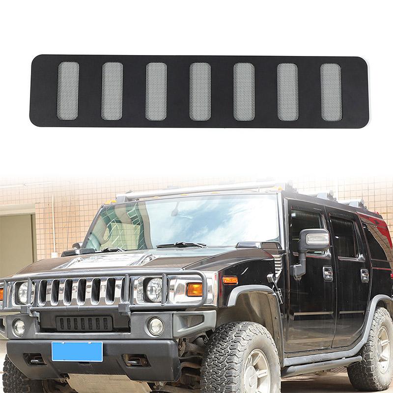 For Hummer H2 2003-2009 Stainless Steel Car Front Bumper Grille Air Intake Cover Mesh Decoration Car Modification Accessories