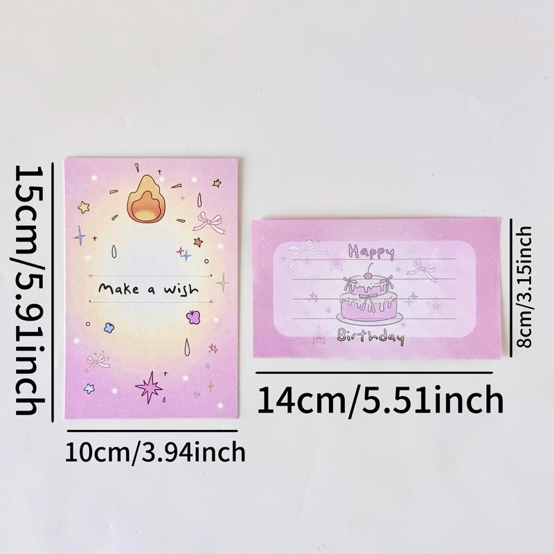 Mid-Autumn Festival 3D Pop-up Greeting Cards with Birthday Candle-Enveloped Blessings