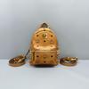 [Pre-Owned] Classic Allover Logo Studded Three-In-One Coated Canvas Shoulder Crossbody Backpack - Very Good #612ASM