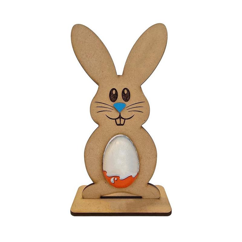 Wooden Egg Stand Bunny Egg Rack Wooden Easter Bunny Egg Holder For Kinder Eggs Personalized Table For Kids For Chocolate