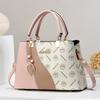 Contrasting colors, fashionable and large-capacity shoulder mother handbag, female crossbody flower trend, new 2025 bag