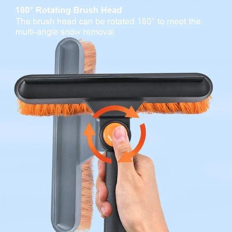 YIJU 5-In-1 Car Ice Removing Brush Shovel Retractable Winter Snow Shovel Ice Removal Scraper Car Winter Cleaning Accessories