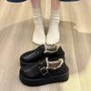 Fleece Women's Shoes Platform Small Leather Shoes New Winter Warm Snow Boots Boken Cotton Shoes