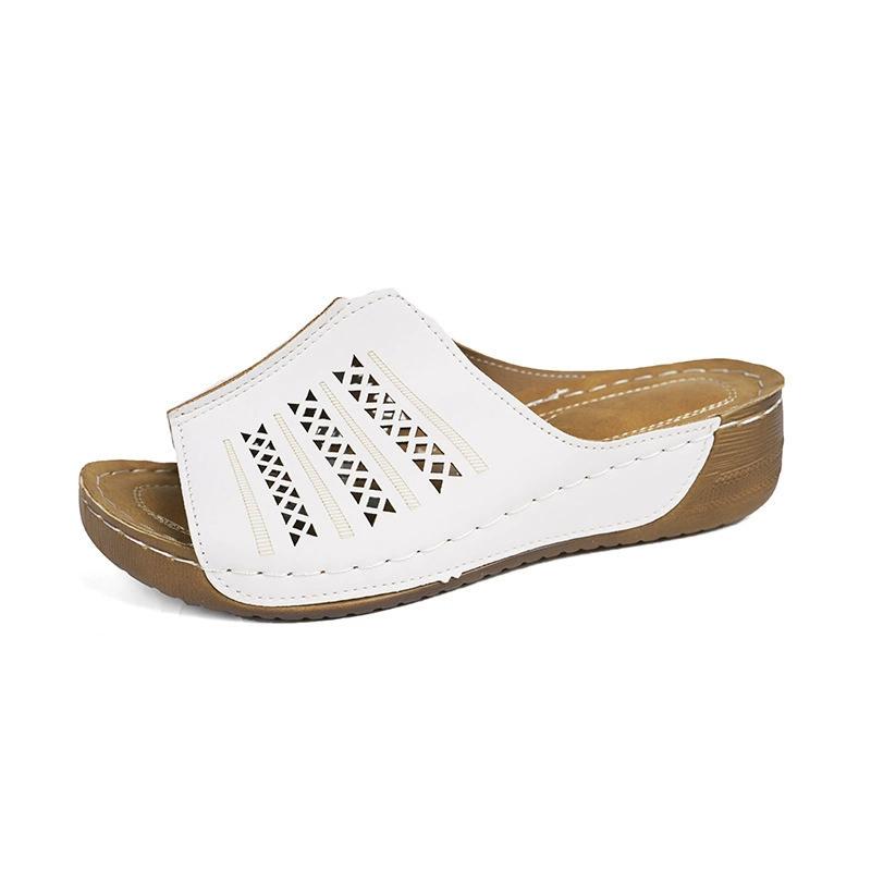 Dámské letní pantofle nadměrné velikosti, prodyšné a módní, se šikmým a cool mopem