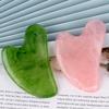 2Pcs Face Massager Scrapers Tools for Face Neck Back Body Natural Resin Gua Sha Massage Board Rose Quartz Guasha Plate
