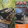Grătar BBQ Pliabil Metalic Rezistent Suport de Rumenire portabil Grătar cu Cărbuni pentru Gătit în Aer Liber Camping Picnicuri Plajă