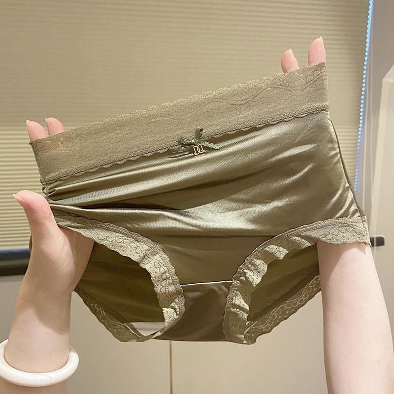 Culottes en soie de mûrier antibactériennes sans coutures taille moyenne pour femme