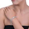 Moonstone & Swiss Blue Topaz Bracelet: Dainty 925 Sterling Silver Jewelry