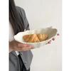 Ceramic Pearl Plate Breakfast Sense Dessert Bow Bread Dish Tableware