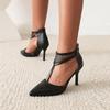 Sandali alla moda per le donne Scarpe estive Sexy Tacchi alti Sandali da gladiatore Scarpe da festa sexy Donna Taglia grande 45 47