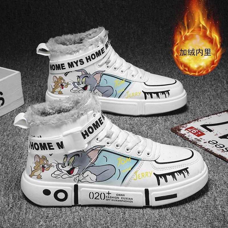 Winter northern cotton shoes snow shoes animation high-top shoes children's shoes couple shoes primary and secondary school students shoes large cot