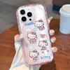 Pink Clear Hello Kitty Bracelet Case For Xiaomi Redmi Note 15 Pro 5G 15 15C 14C 13C 12 Note 14 13 12 Pro Plus 5G  Phone Casing
