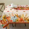 Autumn Pumpkins Sunflowers Tablecloth for Table Decor Fall Harvest Maple Leaf Kitchen Dining Table Cloth Thanksgiving Decoration
