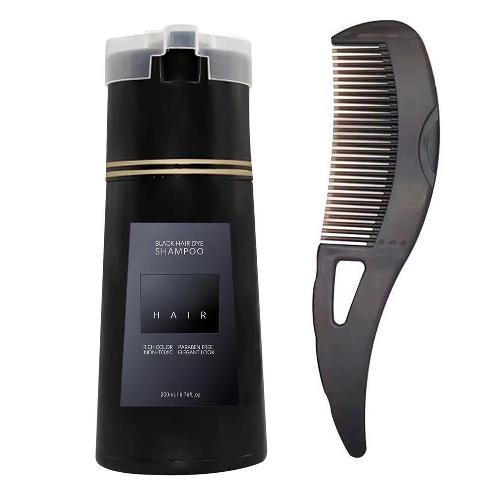 Szampon barwiący Szampon delikatny i szybki do farbowania Niepodrażniający (czarny/brązowy/jasnobrązowy/fioletowy/czerwony) 200 ml