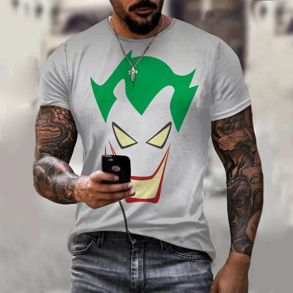 3D digital print men's casual crew neck short-sleeve T-shirt