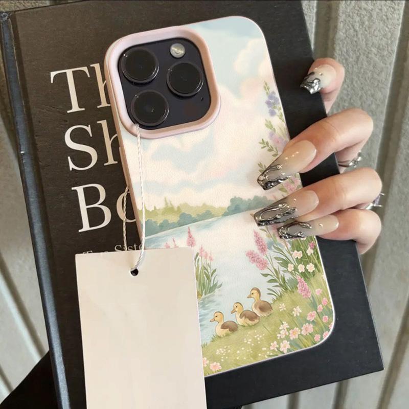 

Cute Duck Pattern Phone Case For iPhone 17 Pro Max 17Air Case iPhone 16 15 14 13 12 11 Pro Max 16e X XR XS Shockproof Soft Cover iPhone XR